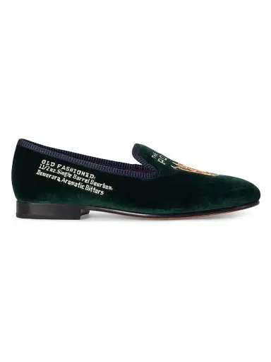 Polo Ralph Lauren Men's Paxton Embroidered Slippers - Green | Thumbnail 1 Polo Ralph Lauren Men's Paxton Embroidered Slippers - Green | Thumbnail 1