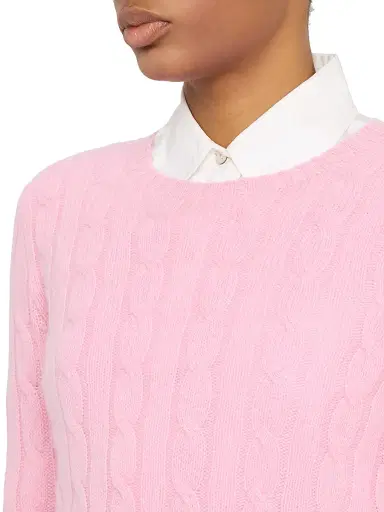 Polo Ralph Lauren Women's Cable-Knit Cotton-Wool Sweater - Dusty Pink | Thumbnail 5 Polo Ralph Lauren Women's Cable-Knit Cotton-Wool Sweater - Dusty Pink | Thumbnail 5