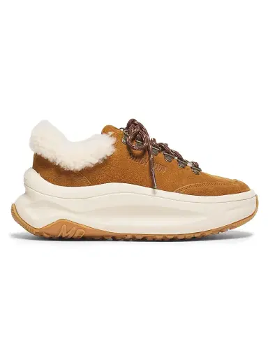 Moon Boot Women's City Shearling-Trim Platform Sneakers - Cognac | Thumbnail 1 Moon Boot Women's City Shearling-Trim Platform Sneakers - Cognac | Thumbnail 1