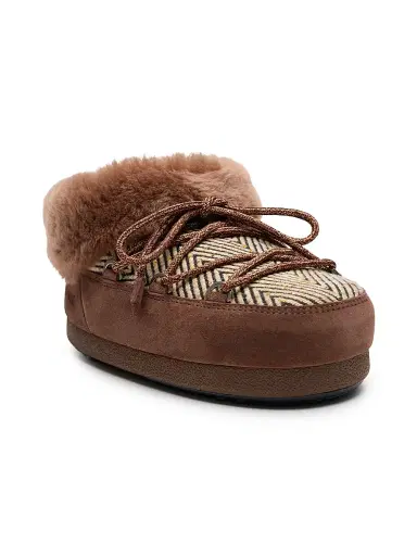 Moon Boot Women's MB x Guest In Residence EVX Chalet Faux-Fur-Lined Suede Mules - Cocoa | Thumbnail 2 Moon Boot Women's MB x Guest In Residence EVX Chalet Faux-Fur-Lined Suede Mules - Cocoa | Thumbnail 2
