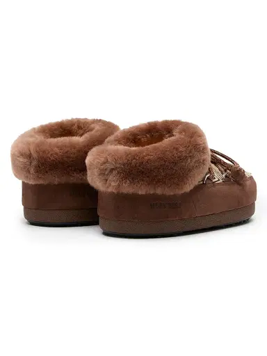 Moon Boot Women's MB x Guest In Residence EVX Chalet Faux-Fur-Lined Suede Mules - Cocoa | Thumbnail 3 Moon Boot Women's MB x Guest In Residence EVX Chalet Faux-Fur-Lined Suede Mules - Cocoa | Thumbnail 3