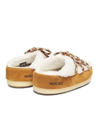 Moon Boot Women's Shearling-Trim Wool & Suede Mules - Whisky Off White | Thumbnail 3 Moon Boot Women's Shearling-Trim Wool & Suede Mules - Whisky Off White | Thumbnail 3