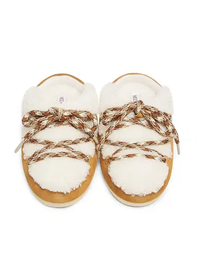 Moon Boot Women's Shearling-Trim Wool & Suede Mules - Whisky Off White | Thumbnail 4 Moon Boot Women's Shearling-Trim Wool & Suede Mules - Whisky Off White | Thumbnail 4