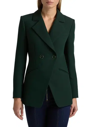 Veronica Beard Women's Amos Double-Breasted Dickey Jacket - Dark Hunter Green | Thumbnail 3 Veronica Beard Women's Amos Double-Breasted Dickey Jacket - Dark Hunter Green | Thumbnail 3