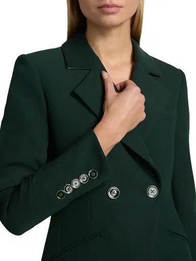 Veronica Beard Women's Amos Double-Breasted Dickey Jacket - Dark Hunter Green | Thumbnail 6 Veronica Beard Women's Amos Double-Breasted Dickey Jacket - Dark Hunter Green | Thumbnail 6