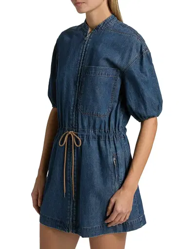 Veronica Beard Women's Akerman Denim Minidress - City Stroll | Thumbnail 4 Veronica Beard Women's Akerman Denim Minidress - City Stroll | Thumbnail 4
