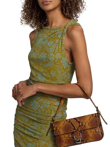 Veronica Beard Women's Otessa Printed Ruched Maxi Dress - Dark Goldenrod Blue Jay | Thumbnail 6 Veronica Beard Women's Otessa Printed Ruched Maxi Dress - Dark Goldenrod Blue Jay | Thumbnail 6