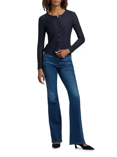 Veronica Beard Women's Gillingham Cotton-Blend Cardigan - Navy | Thumbnail 2 Veronica Beard Women's Gillingham Cotton-Blend Cardigan - Navy | Thumbnail 2
