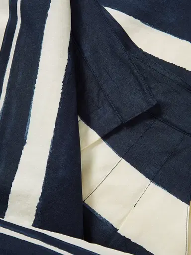 Veronica Beard Women's Heron Striped Linen-Blend Wide-Leg Pants - Navy Dove | Thumbnail 7 Veronica Beard Women's Heron Striped Linen-Blend Wide-Leg Pants - Navy Dove | Thumbnail 7