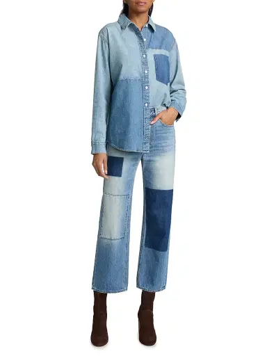 Veronica Beard Women's Dylan Ankle High-Rise Straight Jeans - Time Lapse - Size 30 | Thumbnail 2 Veronica Beard Women's Dylan Ankle High-Rise Straight Jeans - Time Lapse - Size 30 | Thumbnail 2