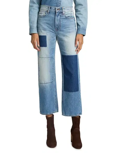 Veronica Beard Women's Dylan Ankle High-Rise Straight Jeans | Thumbnail 3 Veronica Beard Women's Dylan Ankle High-Rise Straight Jeans | Thumbnail 3