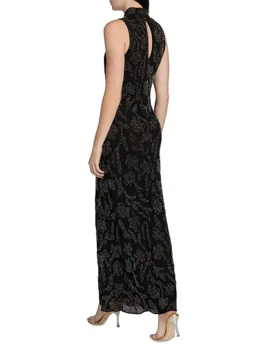 Veronica Beard Women's Sylven Beaded Silk Georgette Maxi Dress - Black | Thumbnail 5 Veronica Beard Women's Sylven Beaded Silk Georgette Maxi Dress - Black | Thumbnail 5