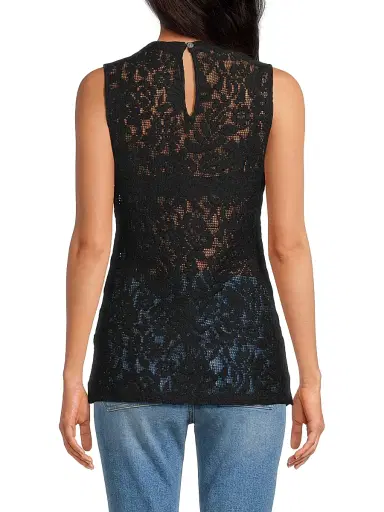 Veronica Beard Women's Serenka Sleeveless Open-Lace Top - Black | Thumbnail 5 Veronica Beard Women's Serenka Sleeveless Open-Lace Top - Black | Thumbnail 5