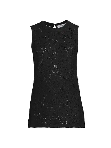Veronica Beard Women's Serenka Sleeveless Open-Lace Top - Black | Thumbnail 1 Veronica Beard Women's Serenka Sleeveless Open-Lace Top - Black | Thumbnail 1