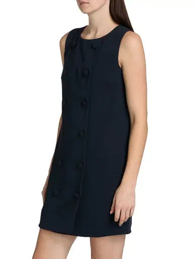 Veronica Beard Women's Alayah Double-Breasted Shift Minidress - Navy | Thumbnail 4 Veronica Beard Women's Alayah Double-Breasted Shift Minidress - Navy | Thumbnail 4