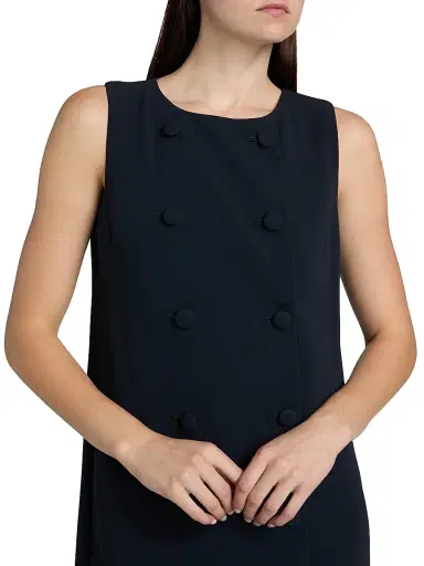 Veronica Beard Women's Alayah Double-Breasted Shift Minidress - Navy | Thumbnail 6 Veronica Beard Women's Alayah Double-Breasted Shift Minidress - Navy | Thumbnail 6