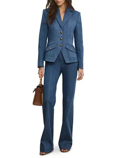 Veronica Beard Women's Randy Dickey Cotton-Blend Denim Jacket - Cosmo | Thumbnail 2 Veronica Beard Women's Randy Dickey Cotton-Blend Denim Jacket - Cosmo | Thumbnail 2