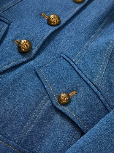 Veronica Beard Women's Randy Dickey Cotton-Blend Denim Jacket - Cosmo | Thumbnail 7 Veronica Beard Women's Randy Dickey Cotton-Blend Denim Jacket - Cosmo | Thumbnail 7