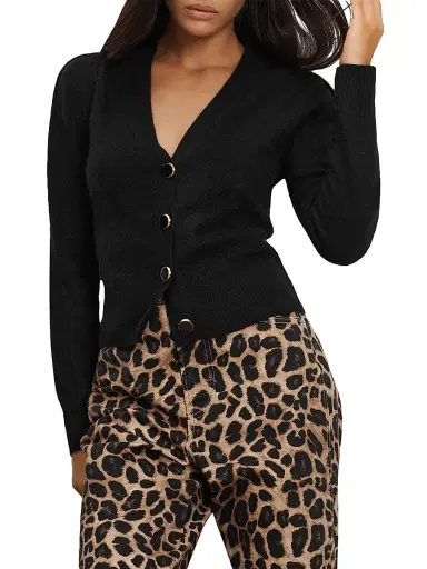 Veronica Beard Women's Solene Cashmere Classic-Fit Cardigan - Black - Size XL | Thumbnail 3 Veronica Beard Women's Solene Cashmere Classic-Fit Cardigan - Black - Size XL | Thumbnail 3