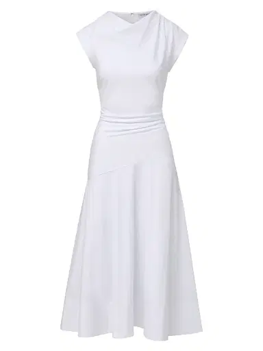 Veronica Beard Women's Lisette Cotton-Blend Midi-Dress - White | Thumbnail 1 Veronica Beard Women's Lisette Cotton-Blend Midi-Dress - White | Thumbnail 1