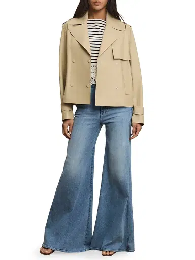 Veronica Beard Women's Heathcliff Double-Breasted Jacket - Stone Khaki | Thumbnail 2 Veronica Beard Women's Heathcliff Double-Breasted Jacket - Stone Khaki | Thumbnail 2