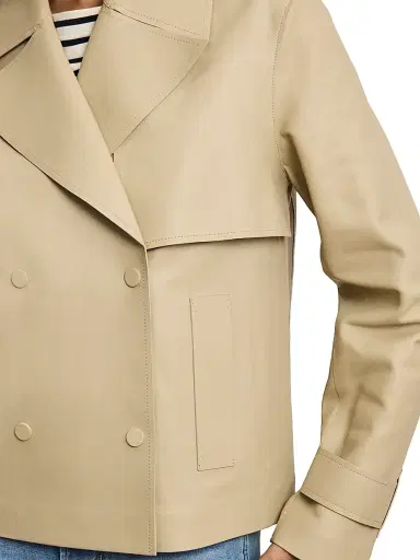 Veronica Beard Women's Heathcliff Double-Breasted Jacket - Stone Khaki | Thumbnail 5 Veronica Beard Women's Heathcliff Double-Breasted Jacket - Stone Khaki | Thumbnail 5