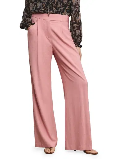Veronica Beard Women's Marbeau High-Rise Wide-Leg Pants - Petal | Thumbnail 3 Veronica Beard Women's Marbeau High-Rise Wide-Leg Pants - Petal | Thumbnail 3