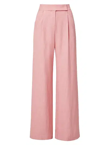 Veronica Beard Women's Marbeau High-Rise Wide-Leg Pants - Petal | Thumbnail 1 Veronica Beard Women's Marbeau High-Rise Wide-Leg Pants - Petal | Thumbnail 1