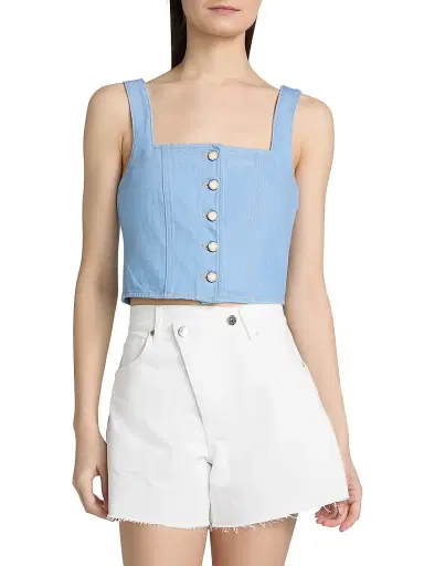 Veronica Beard Women's Spensley Denim Vest - Bayside | Thumbnail 3 Veronica Beard Women's Spensley Denim Vest - Bayside | Thumbnail 3