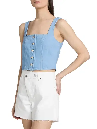 Veronica Beard Women's Spensley Denim Vest - Bayside | Thumbnail 4 Veronica Beard Women's Spensley Denim Vest - Bayside | Thumbnail 4