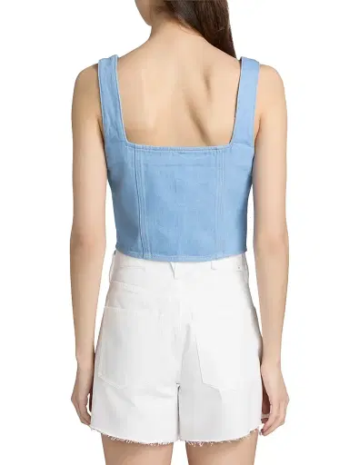 Veronica Beard Women's Spensley Denim Vest - Bayside | Thumbnail 5 Veronica Beard Women's Spensley Denim Vest - Bayside | Thumbnail 5