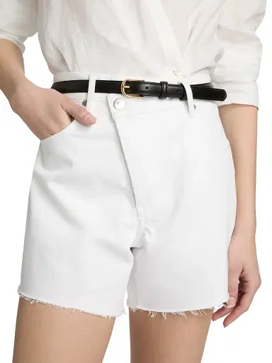 Veronica Beard Women's Ellis Mid-Rise Shorts - White - Size 32 | Thumbnail 6 Veronica Beard Women's Ellis Mid-Rise Shorts - White - Size 32 | Thumbnail 6