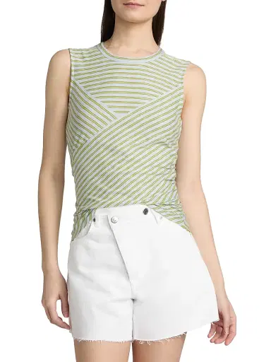 Veronica Beard Women's Johana Striped Tank Top - Banded Stripe | Thumbnail 3 Veronica Beard Women's Johana Striped Tank Top - Banded Stripe | Thumbnail 3