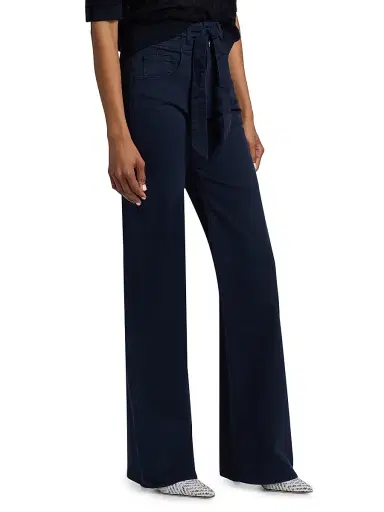 Veronica Beard Women's Rosanna Corset Wide-Leg Pants - Navy | Thumbnail 4 Veronica Beard Women's Rosanna Corset Wide-Leg Pants - Navy | Thumbnail 4