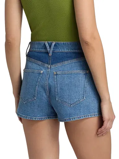 Veronica Beard Women's Elijah Colorblocked Denim Shorts | Thumbnail 5 Veronica Beard Women's Elijah Colorblocked Denim Shorts | Thumbnail 5