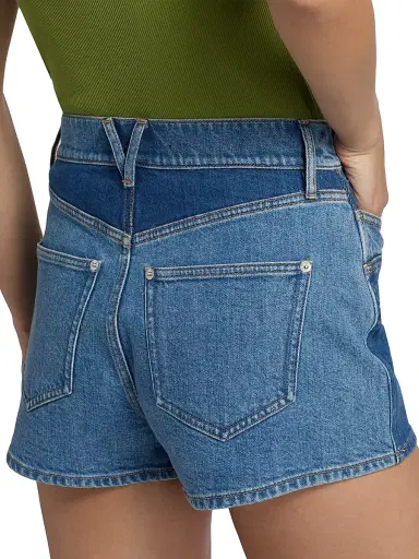 Veronica Beard Women's Elijah Colorblocked Denim Shorts | Thumbnail 6 Veronica Beard Women's Elijah Colorblocked Denim Shorts | Thumbnail 6