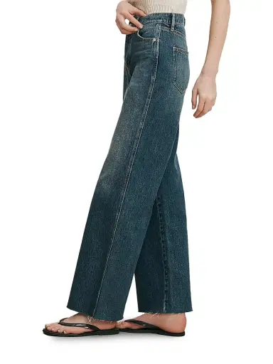 Veronica Beard Women's Taylor High-Rise Wide-Leg Jeans | Thumbnail 4 Veronica Beard Women's Taylor High-Rise Wide-Leg Jeans | Thumbnail 4