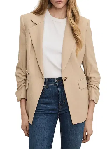 Veronica Beard Women's Battista Dickey Jacket - Stone Khaki - Size 10 | Thumbnail 3 Veronica Beard Women's Battista Dickey Jacket - Stone Khaki - Size 10 | Thumbnail 3