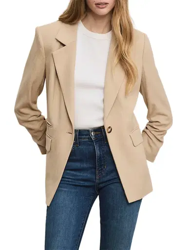 Veronica Beard Women's Battista Dickey Jacket - Stone Khaki - Size 10 | Thumbnail 5 Veronica Beard Women's Battista Dickey Jacket - Stone Khaki - Size 10 | Thumbnail 5