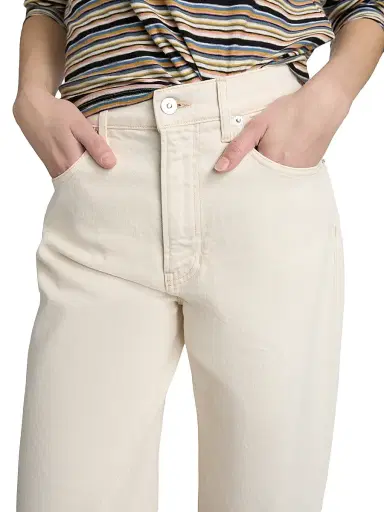 Veronica Beard Women's Harley Arc Leg High-Rise Jeans - Ecru - Size 32 | Thumbnail 6 Veronica Beard Women's Harley Arc Leg High-Rise Jeans - Ecru - Size 32 | Thumbnail 6