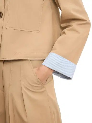 Veronica Beard Women's Gala Crop Utility Jacket - Khaki | Thumbnail 6 Veronica Beard Women's Gala Crop Utility Jacket - Khaki | Thumbnail 6