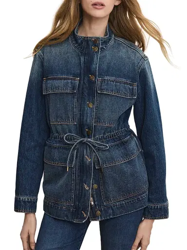 Veronica Beard Women's Truman Denim Anorak Jacket | Thumbnail 3 Veronica Beard Women's Truman Denim Anorak Jacket | Thumbnail 3