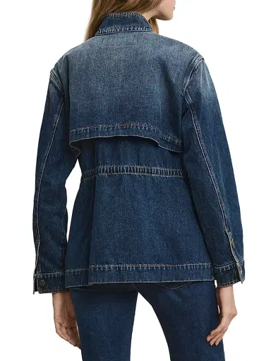 Veronica Beard Women's Truman Denim Anorak Jacket | Thumbnail 4 Veronica Beard Women's Truman Denim Anorak Jacket | Thumbnail 4