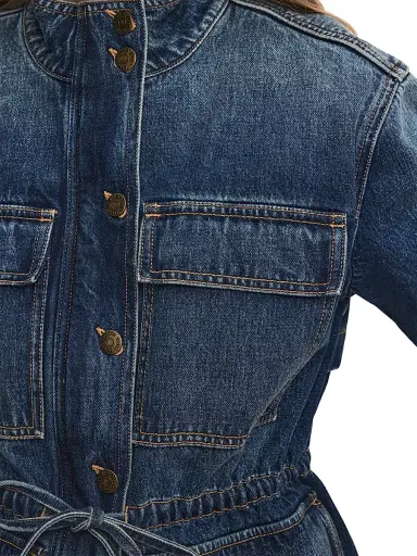 Veronica Beard Women's Truman Denim Anorak Jacket | Thumbnail 5 Veronica Beard Women's Truman Denim Anorak Jacket | Thumbnail 5
