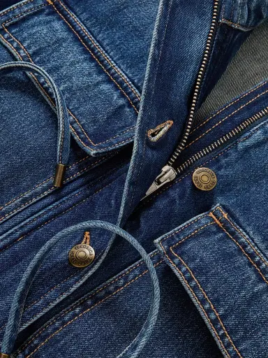 Veronica Beard Women's Truman Denim Anorak Jacket | Thumbnail 6 Veronica Beard Women's Truman Denim Anorak Jacket | Thumbnail 6