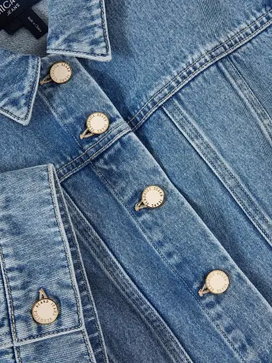 Veronica Beard Women's Malcom Denim Top - Silver Dust | Thumbnail 5 Veronica Beard Women's Malcom Denim Top - Silver Dust | Thumbnail 5