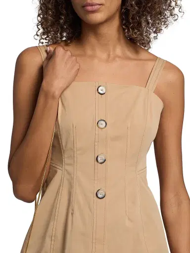 Veronica Beard Women's Kariselle A-Line Top - Khaki - Size 12 | Thumbnail 6 Veronica Beard Women's Kariselle A-Line Top - Khaki - Size 12 | Thumbnail 6