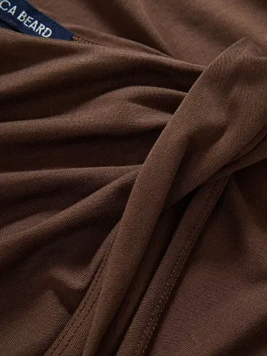 Veronica Beard Women's Otessa Gathered Top - Dark Mocha | Thumbnail 5 Veronica Beard Women's Otessa Gathered Top - Dark Mocha | Thumbnail 5