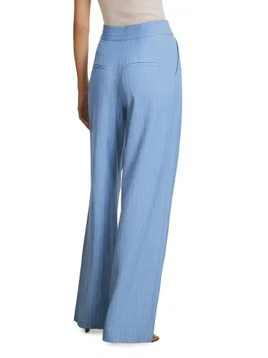 Veronica Beard Women's Heyser Pinstripe Wide-Leg Trousers - Blue Jay Dove - Size 12 | Thumbnail 5 Veronica Beard Women's Heyser Pinstripe Wide-Leg Trousers - Blue Jay Dove - Size 12 | Thumbnail 5