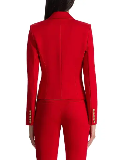 ALICE + OLIVIA Women's Sable Double-Breasted Crop Blazer - Chili Pepper | Thumbnail 5 ALICE + OLIVIA Women's Sable Double-Breasted Crop Blazer - Chili Pepper | Thumbnail 5